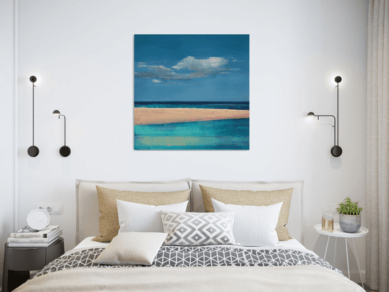 Oceanic 30x30" 76x76cm Contemporary Art by Bo Kravchenko