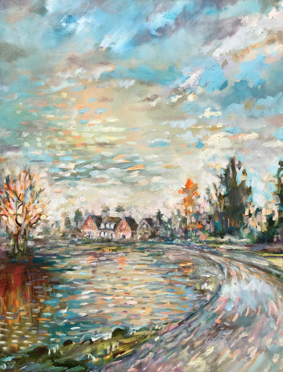 Village Pond of Falmer by Guy  Pickford