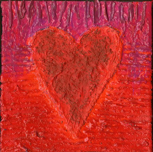 Textured Heart No. 2 - Abstract Mixed Media Heart art by Kathy Morton Stanion by Kathy Morton Stanion