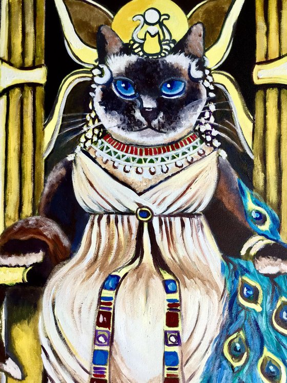 Cat La Cleopatra Egyptian queen.