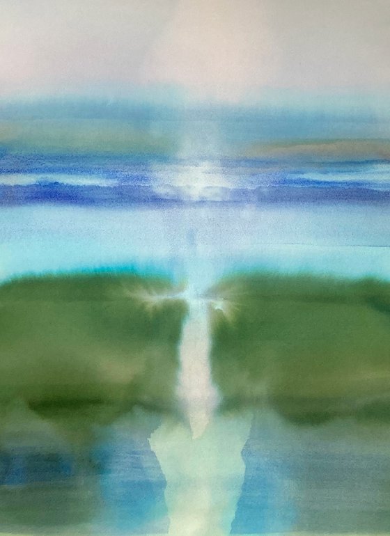 Scissione - Abstract landscape watercolor