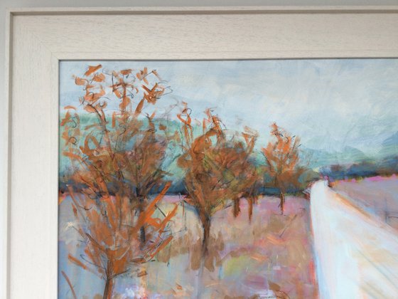 Soft Day Glen Prosen.  Original Scottish Landscape on Framed Canvas