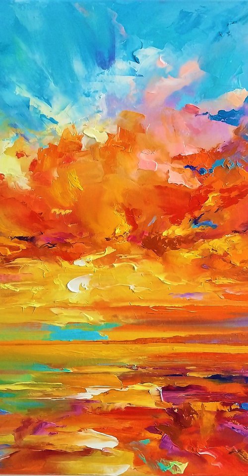 Abstract morning seascape by Andrej  Ostapchuk