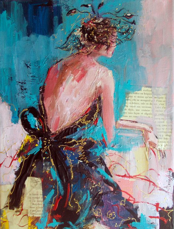 Crescendo II- Figurative Painting on Canvas