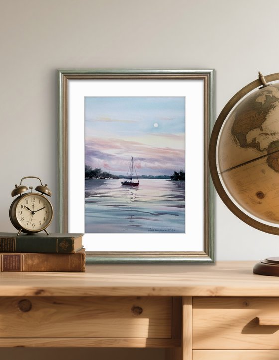 Yacht and Pink Dawn #2