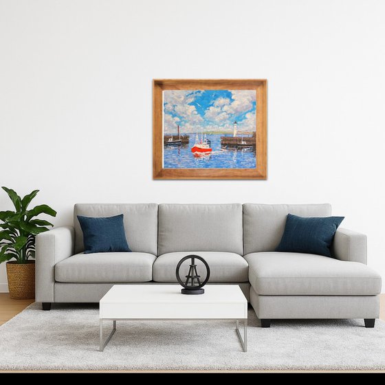 anstruther harbour scene