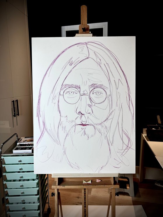 Lennon … John Lennon  -my interpretation portrait  ( pop art/ abstract)