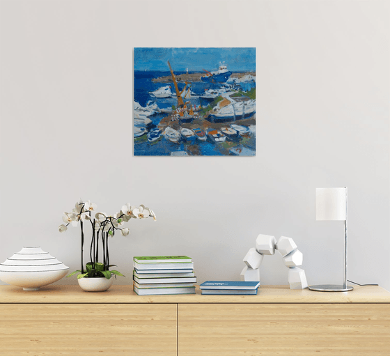 Boats – Original Oil Landscape Painting