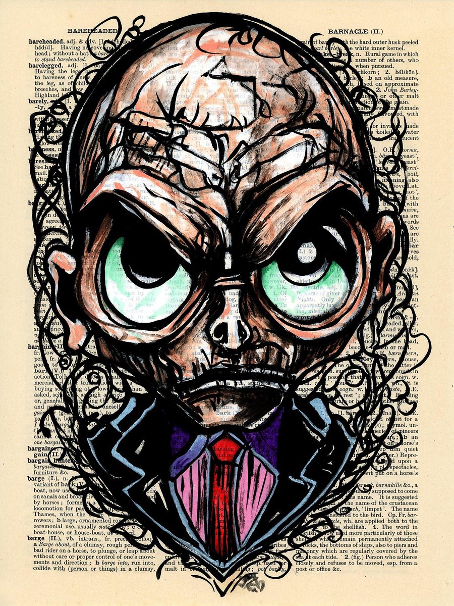 Portrait Collage By Jakub Dk - Jakub D Krzewniak, 8 X 11, Lord Of Darkness, Original Artwork