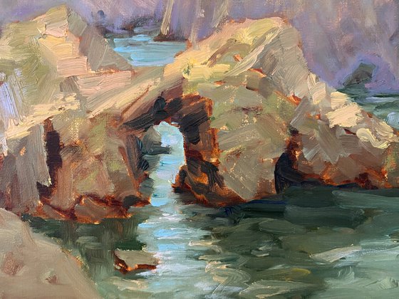 Rocks Mendocino Headlands Plein Air landscape