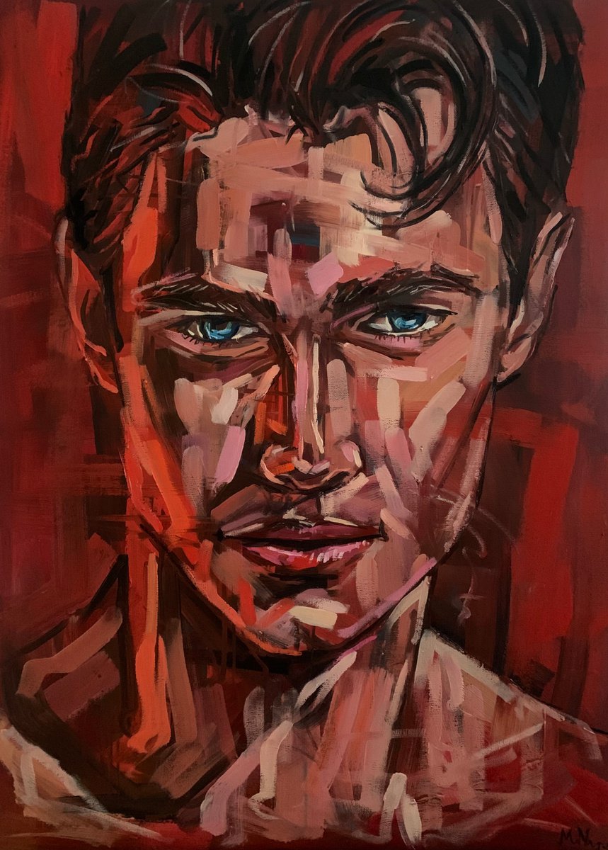 Man face male portrait by Emmanouil Nanouris