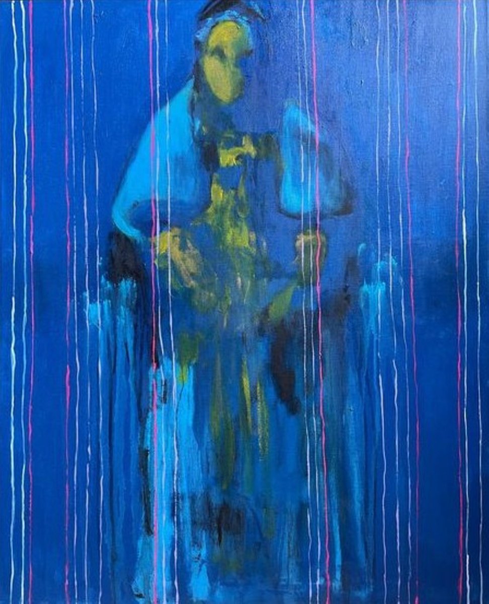 The Blue Witness By Gela Mikava, 26 X 31, Artwork For Sale On Artfinder