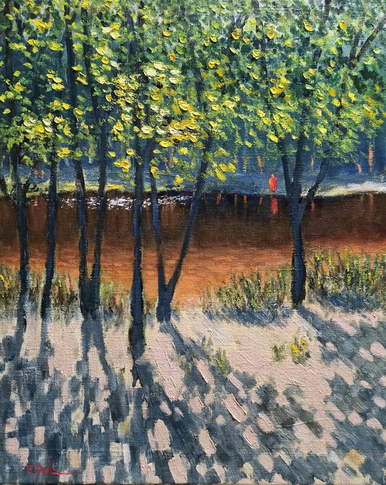On the sunny bank