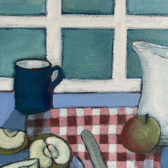 Sliced Apples and Gingham