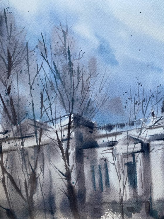 The city opening into spring