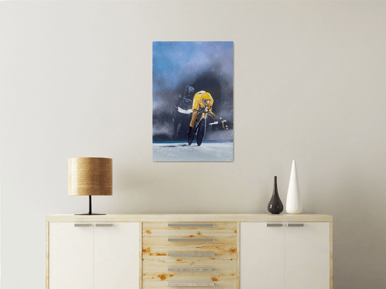 'Against the Clock V' Time Trial Cycling Painting