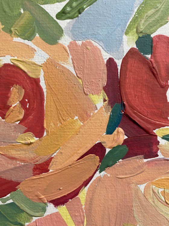 Peonies and Roses in a Crystal Vase