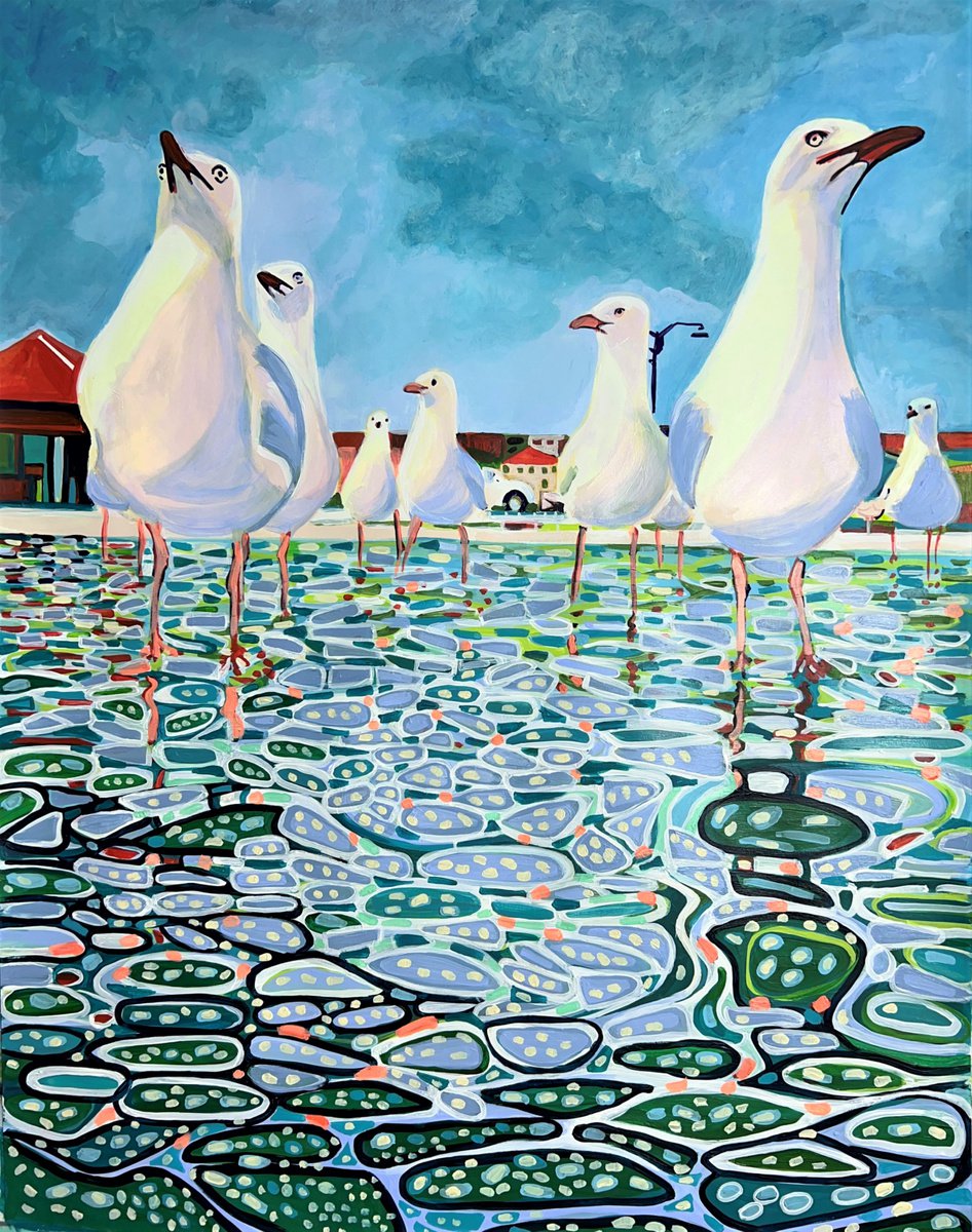At the beach / 90 x 70 cm by Alexandra Djokic