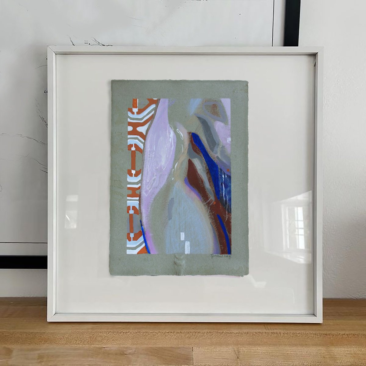 Impressionistic Portrait Acrylic Painting By Iryna Tymkul, 8 X 11, The Girl On The Background Of The Wallpaper (Hip), Artfinder