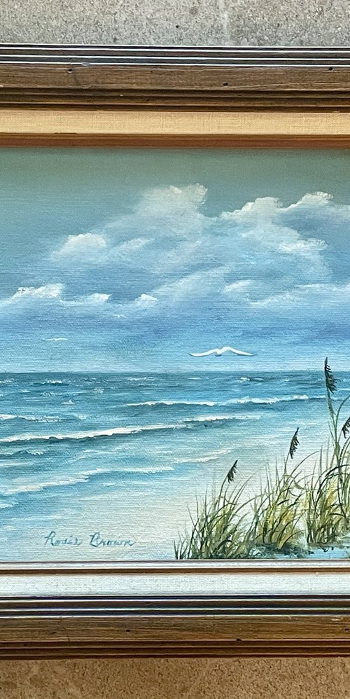 Seashore and Sea Oats OIl by Rosie Brown