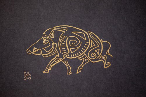 "A boar" by Fefa Koroleva