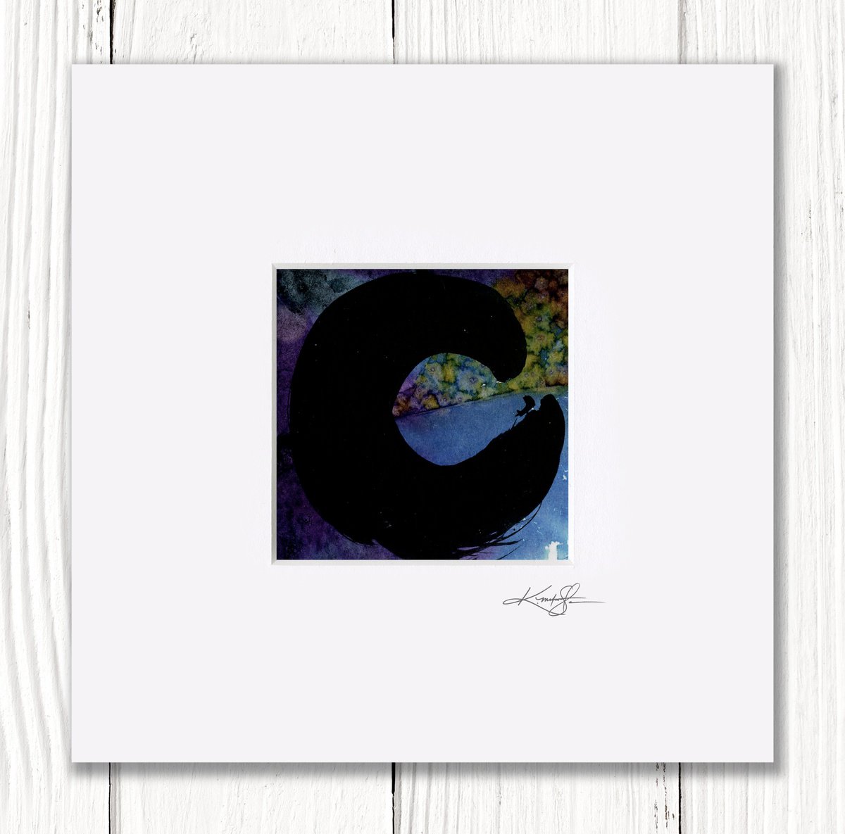 Enso Zen Circle 3 - Enso Abstract painting by Kathy Morton Stanion by Kathy Morton Stanion