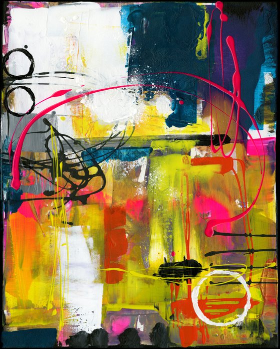 Musical Escape - Abstract Painting by Kathy Morton Stanion