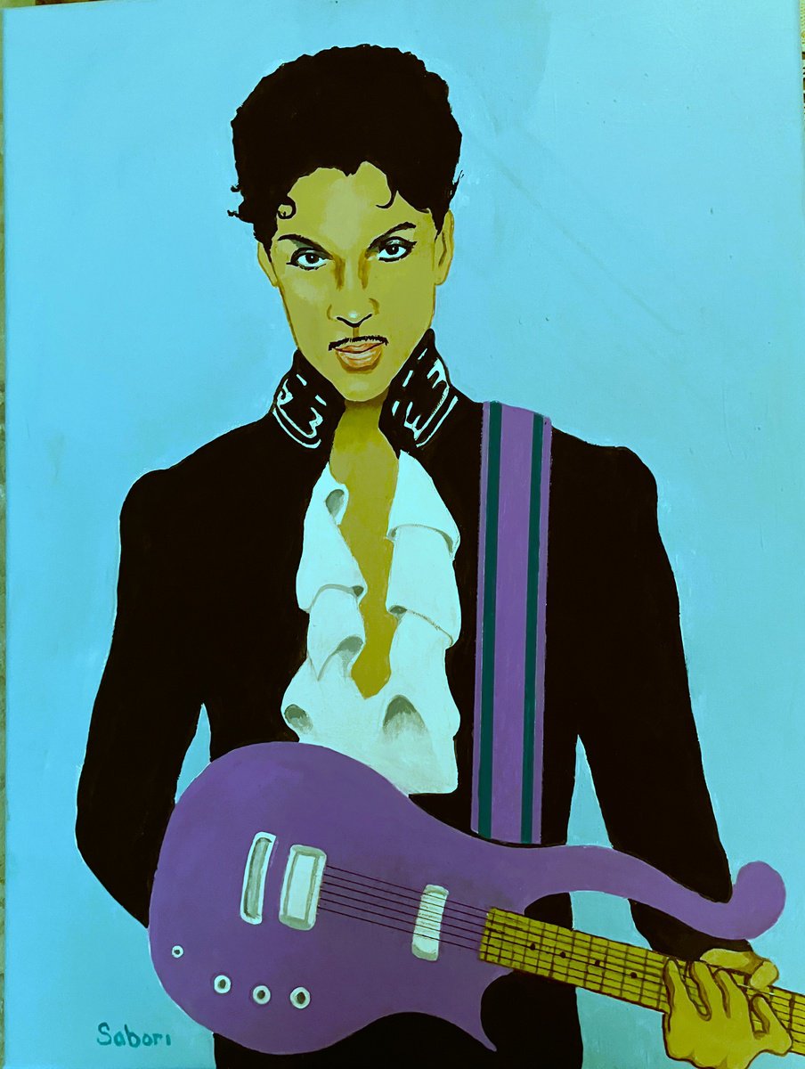 Impressionistic Portrait Acrylic Painting By Andrew Sabori, 18 X 24, Prince, Original Artwork