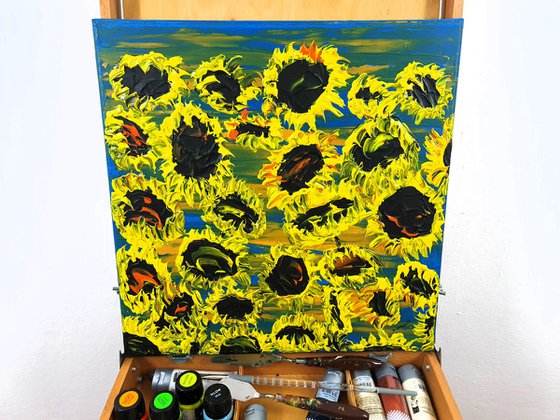 Blooming sunflowers 5