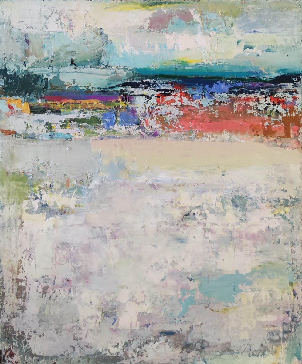 Expressive Landscape Oil Painting By Viktoria Shvoren, 20 X 24", Veil, Original Artwork