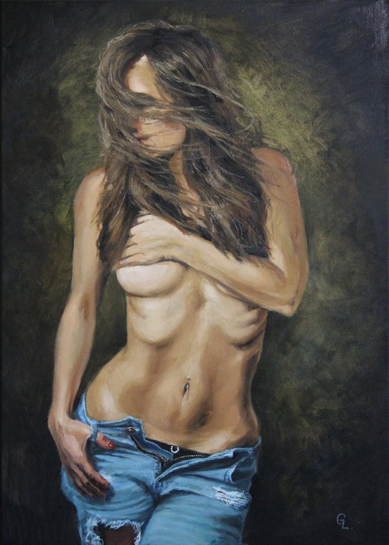 Levis. Original painting 50x70 cm. As a gift.