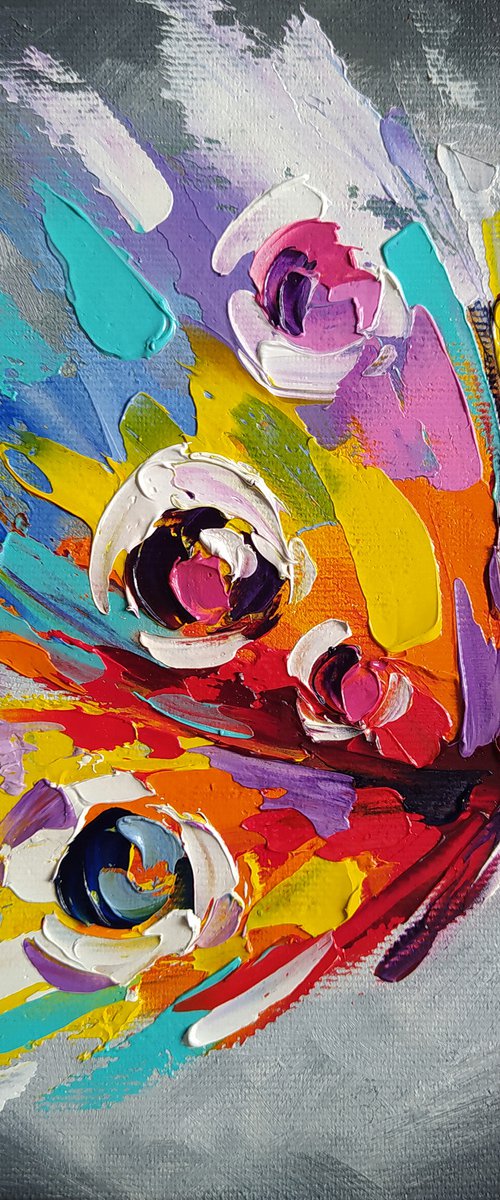 Flight - oil painting, butterfly, love, insects, oil painting, butterfly oil, butterfly art, gift, art by Anastasia Kozorez
