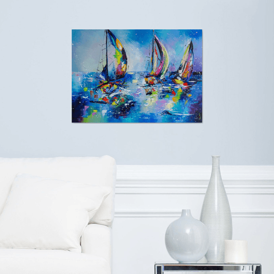 SAILING RACES(framed)