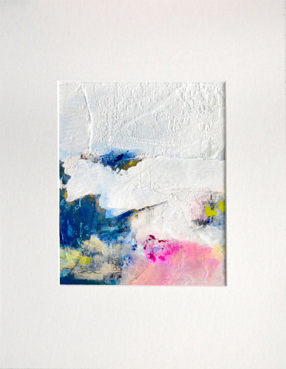 Expressive Abstract Collage By Kirsten Handelmann, 12 X 16", Dripping Springs, Original Artwork