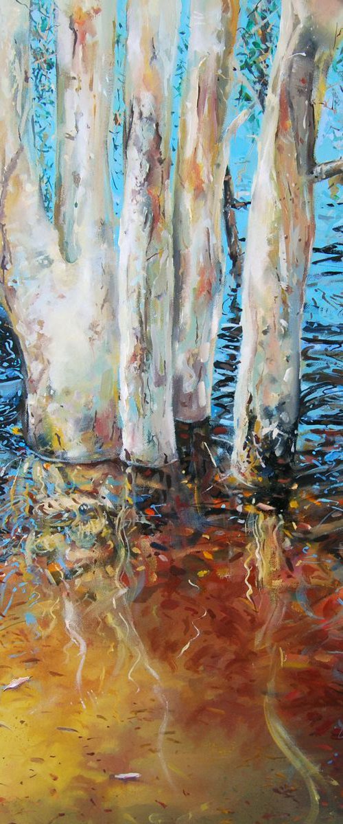 brown lake water dance by Trevor Salisbury