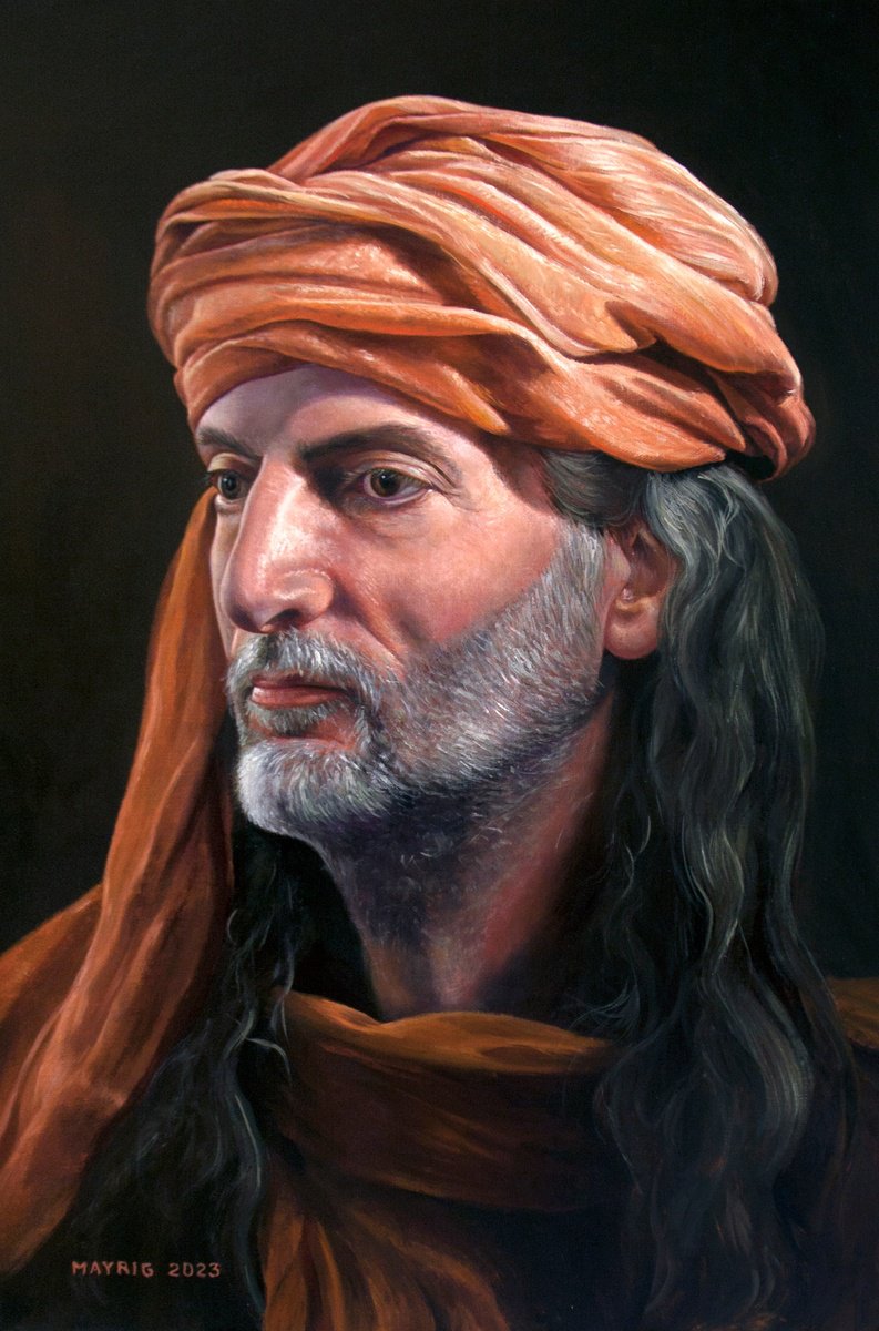 Photorealistic Portrait Oil Painting By Mayrig Simonjan, 16 X 24", Disciple, Original Artwork