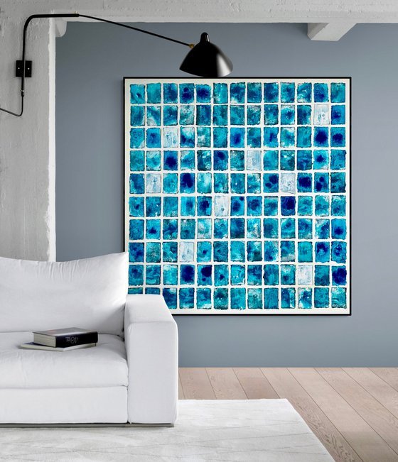 Abstraction blue white No. 2225