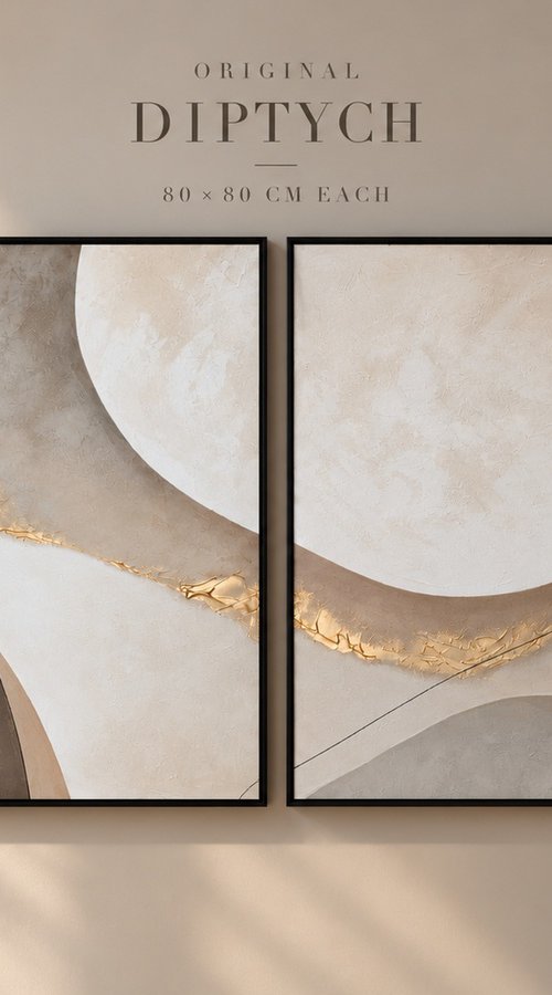 QUIET MOTION V - Diptych by TIANA KARAPETIAN