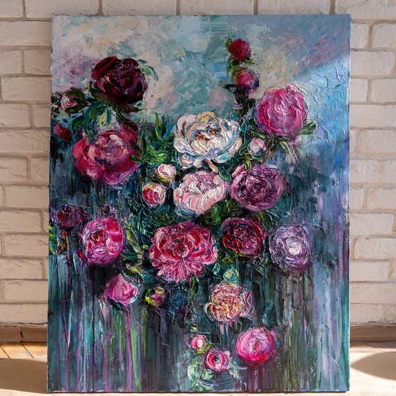 Portal of Peonies Painting