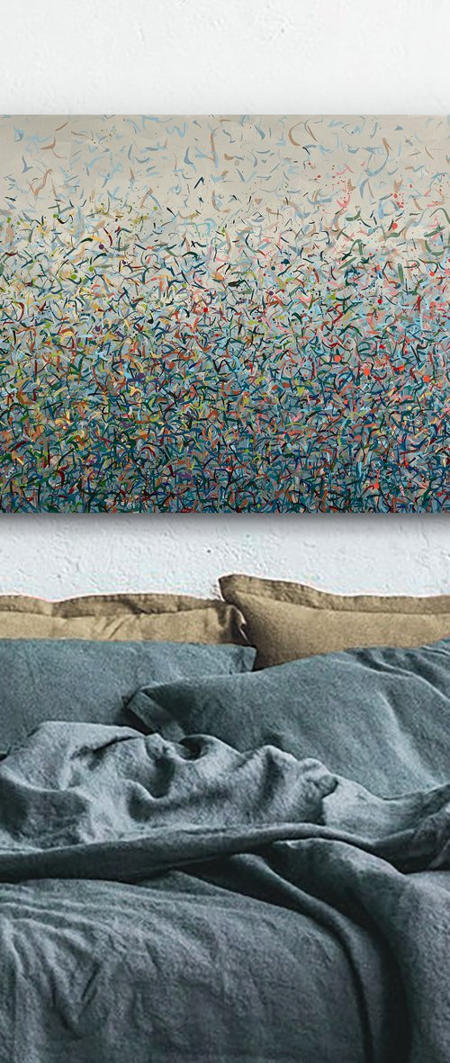 Nature's Dusk 152 x 76cm acrylic on canvas by George Hall