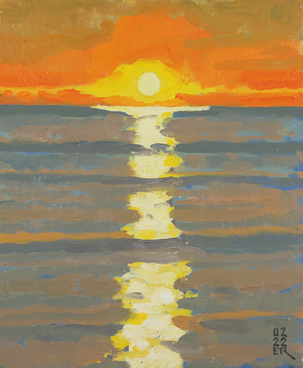 Hot Yellow Sunset, Brighton by Elliot Roworth