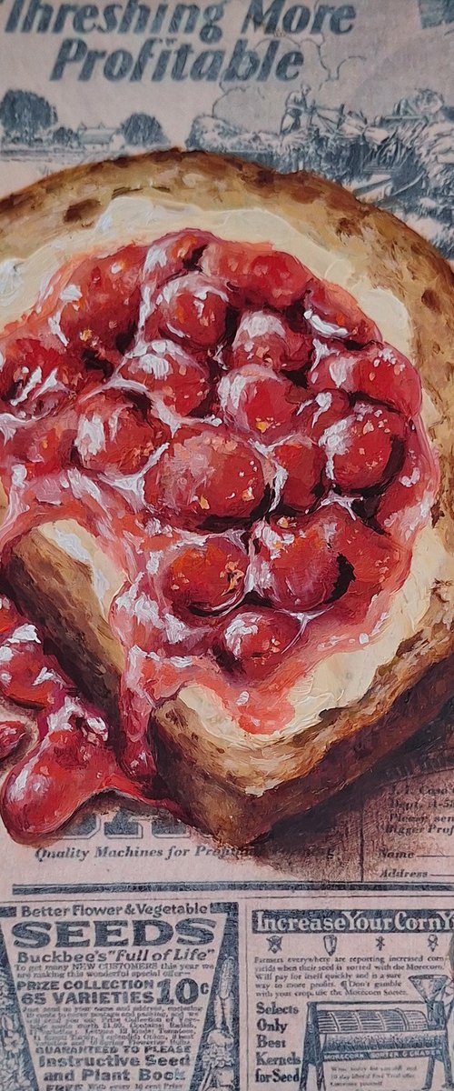 Cherry Jam Toast by Natalia Langenberg