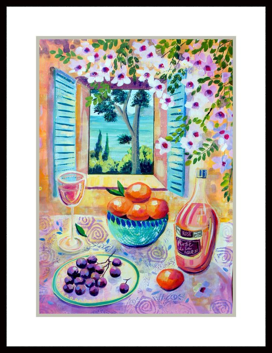 Rosé, Grapes and Clementine