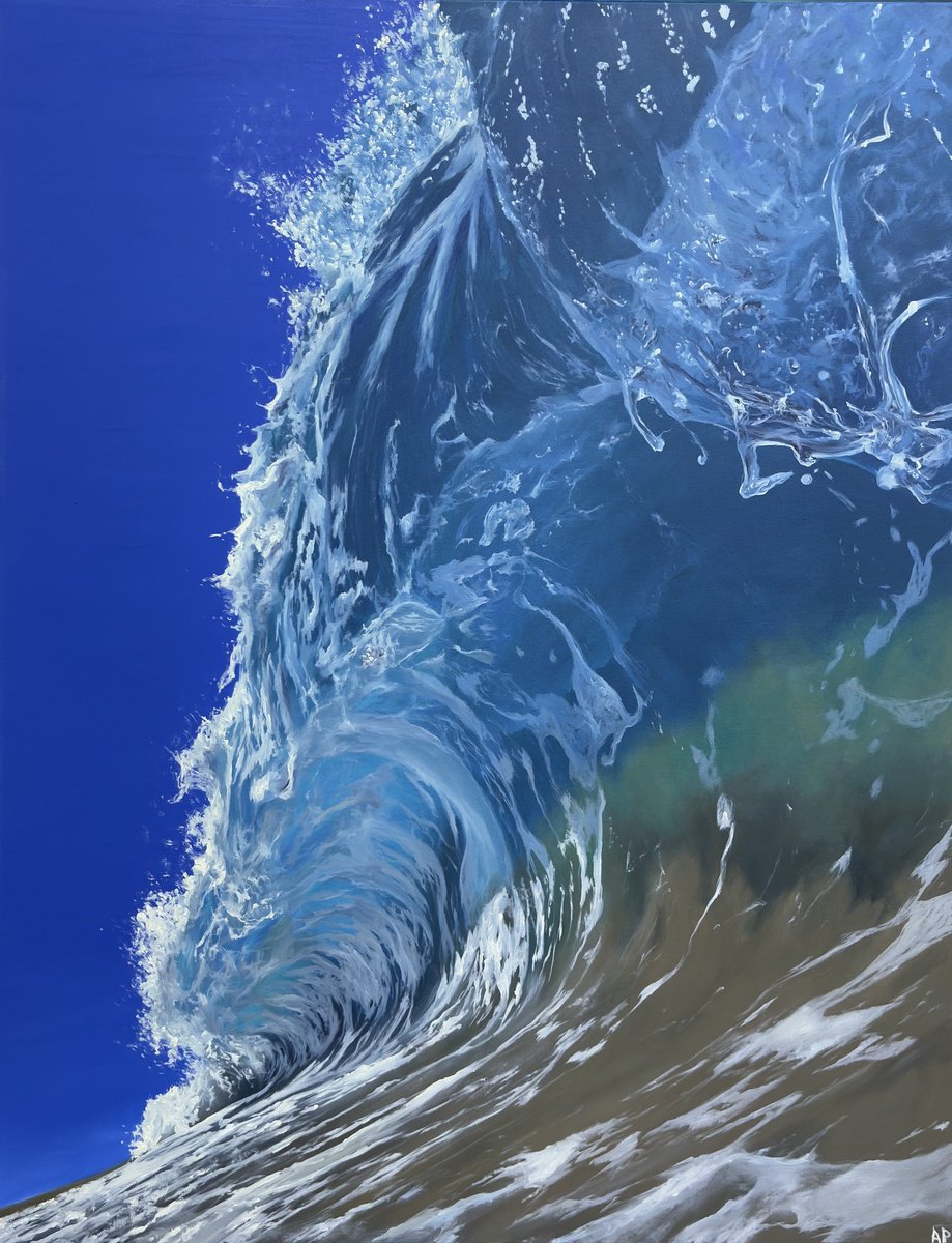 Photorealistic Oil Painting , - Wave - ? By Alena Panchishin, 28 X 35, Artwork For Sale On Artfinder