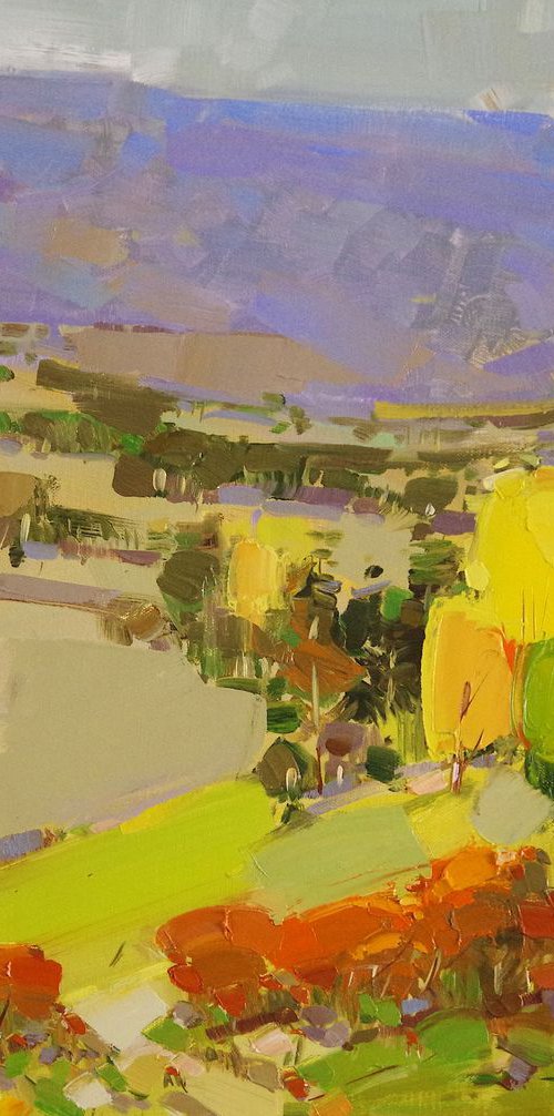 Autumn Palette, Landscape oil painting, One of a kind, Signed, Hand Painted by Vahe Yeremyan