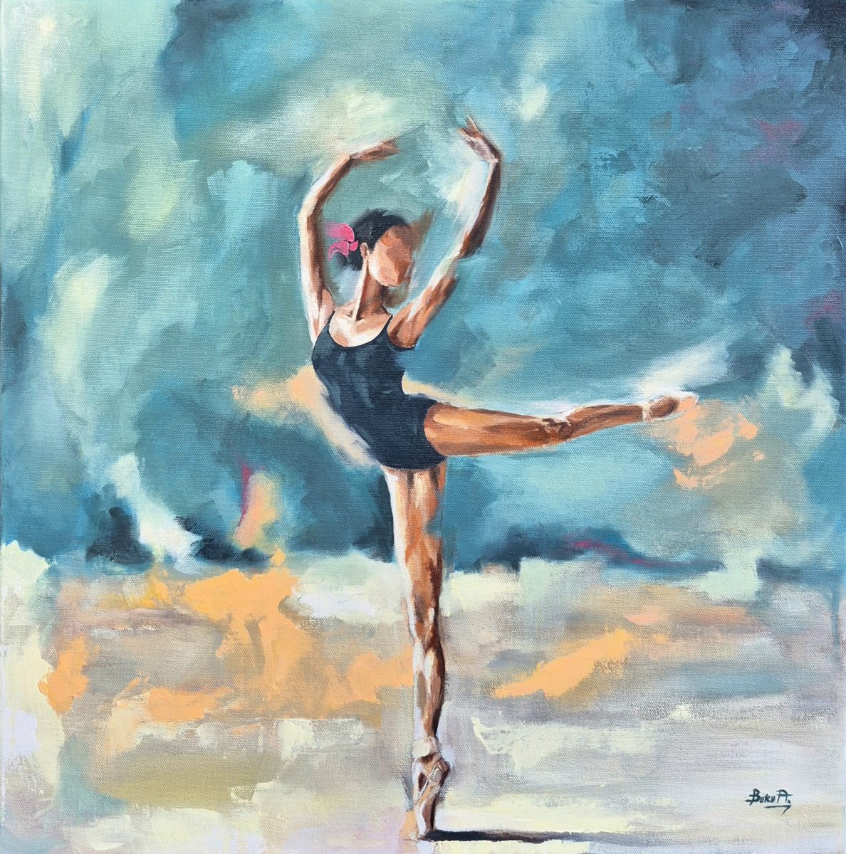 Ballerina 3 By Burcu Akarcay, 20 X 20, Artwork For Sale On Artfinder