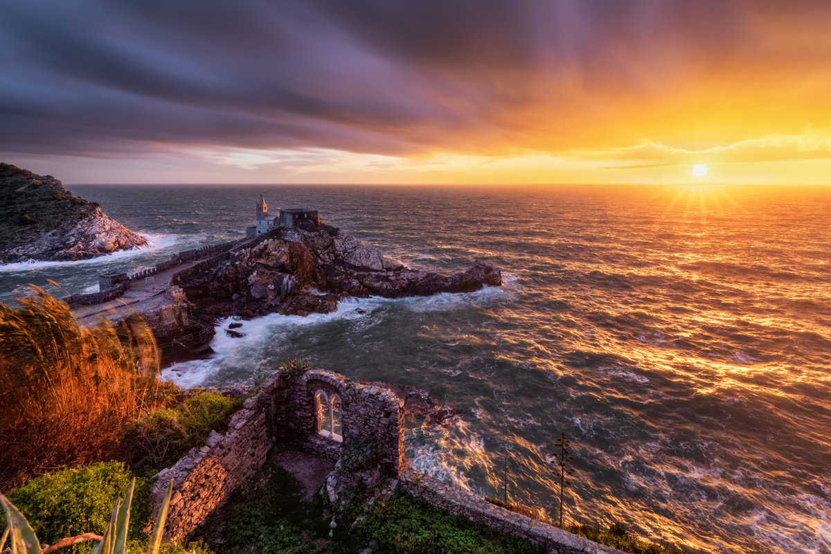 STORM AT SUNSET IN PORTOVENERE by Giovanni Laudicina