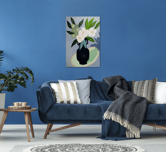 Spring Florals in Blue I
