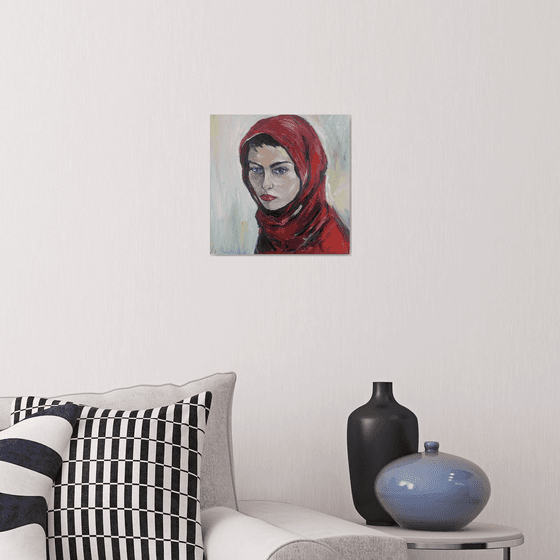 Woman in a Red Headscarf