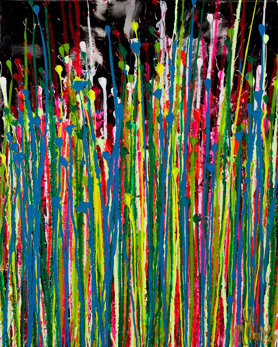 Abstract Acrylic Painting By Nestor Toro, 16 X 20", Constantly Dreaming 2, Original Artwork